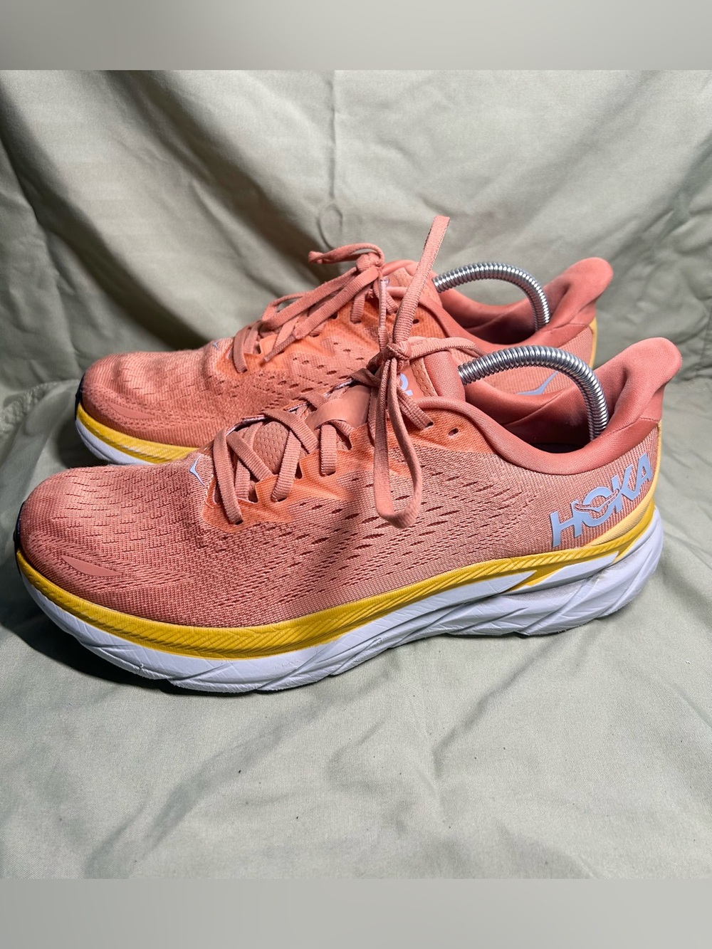 Hoka One One Clifton 8 Women’s Athletic Sneaker Sun Baked Mesh 1119394 Sz 11B